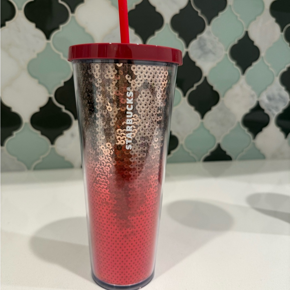 Starbucks Glittering Red Tumbler